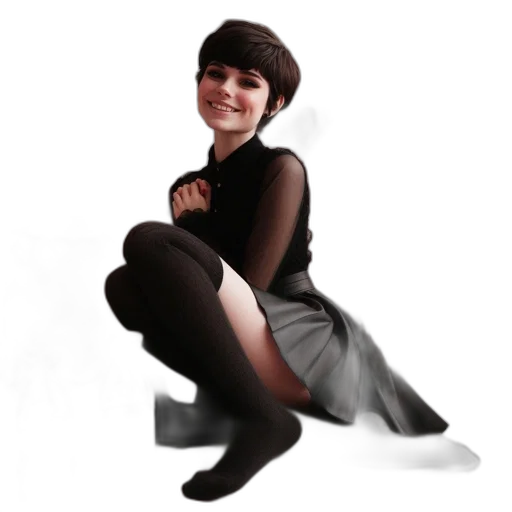 dress, staff, shoes, photorealistic transparent PNG cut-out