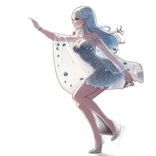dress, staff, robot, creature transparent PNG cut-out