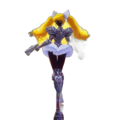 robot, weapon, staff, crown transparent PNG cut-out