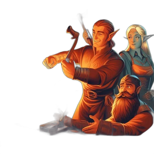 staff, concept art, fantasy art, pixel art transparent PNG cut-out