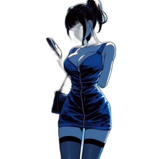 dress, jacket, staff, concept art transparent PNG cut-out