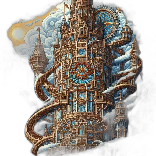 building, sword, robot, concept art transparent PNG cut-out