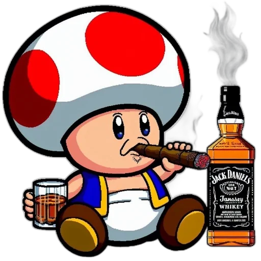 bottle, hat, pixel art, concept art transparent PNG cut-out