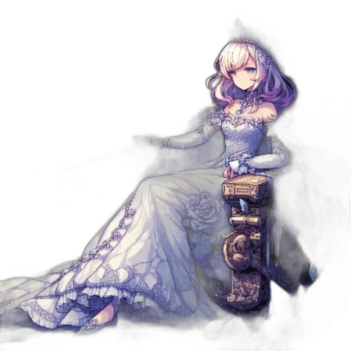 dress, crown, staff, jewelry transparent PNG cut-out