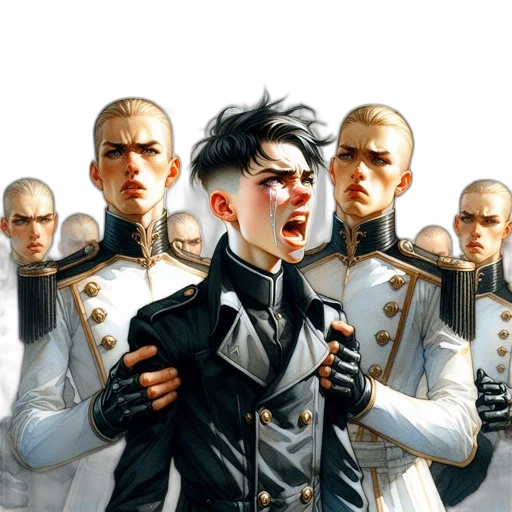 staff, jacket, concept art, comic book art transparent PNG cut-out