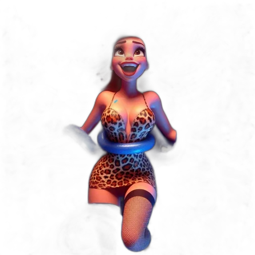 dress, creature, robot, 3d render transparent PNG cut-out