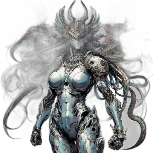 concept art, fantasy art, comic book art, cyberpunk transparent PNG cut-out