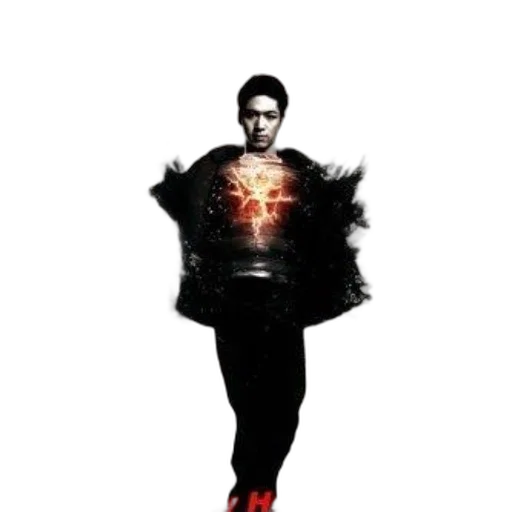 jacket, creature, staff, concept art transparent PNG cut-out