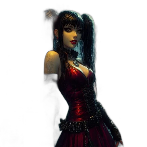 dress, staff, robot, fantasy art transparent PNG cut-out