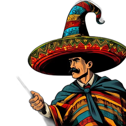hat, staff, umbrella, concept art transparent PNG cut-out
