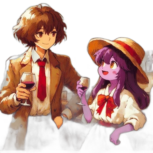 hat, food, bottle, staff transparent PNG cut-out