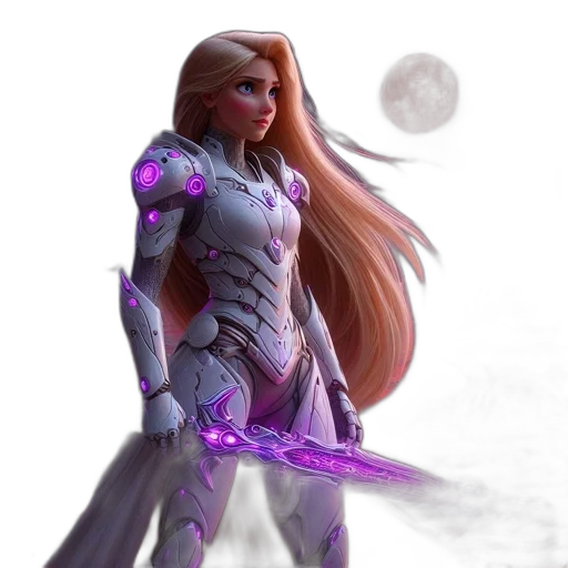 robot, concept art, fantasy art, 3d render transparent PNG cut-out
