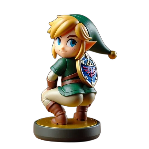 concept art, 3d render, link, figurine transparent PNG cut-out
