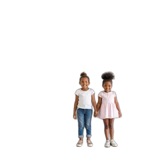 hair, dress, shoes, 3d render transparent PNG cut-out