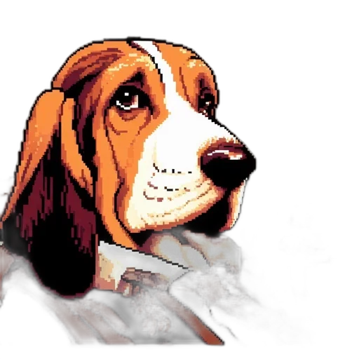 animal, staff, face, pixel art transparent PNG cut-out