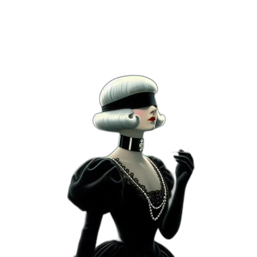 robot, hat, dress, staff transparent PNG cut-out