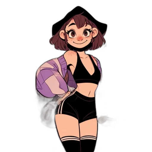 dress, hat, creature, staff transparent PNG cut-out