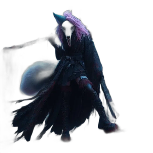 creature, mask, staff, dragon transparent PNG cut-out