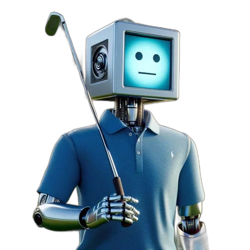 robot, staff, face, weapon transparent PNG cut-out