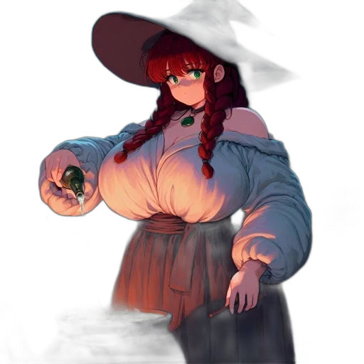 hat, staff, jacket, dress transparent PNG cut-out