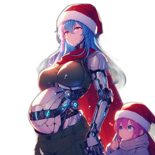 robot, weapon, dress, cyberpunk transparent PNG cut-out