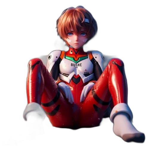 robot, jacket, face, weapon transparent PNG cut-out