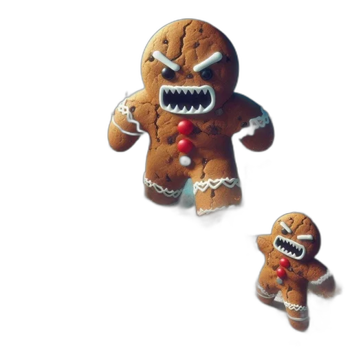 creature, food, robot, 3d render transparent PNG cut-out