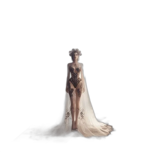 dress, crown, jewelry, creature transparent PNG cut-out