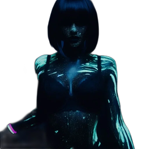 dress, robot, creature, cyberpunk transparent PNG cut-out