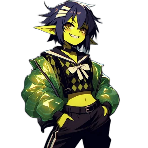 jacket, staff, dragon, creature transparent PNG cut-out