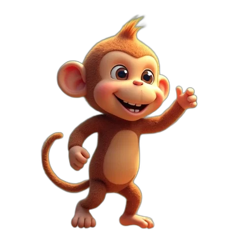animal, staff, creature, 3d render transparent PNG cut-out