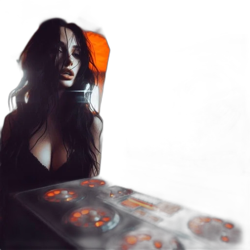 dress, robot, cyberpunk, concept art transparent PNG cut-out