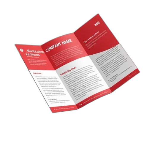 red, white, brochure, company transparent PNG cut-out