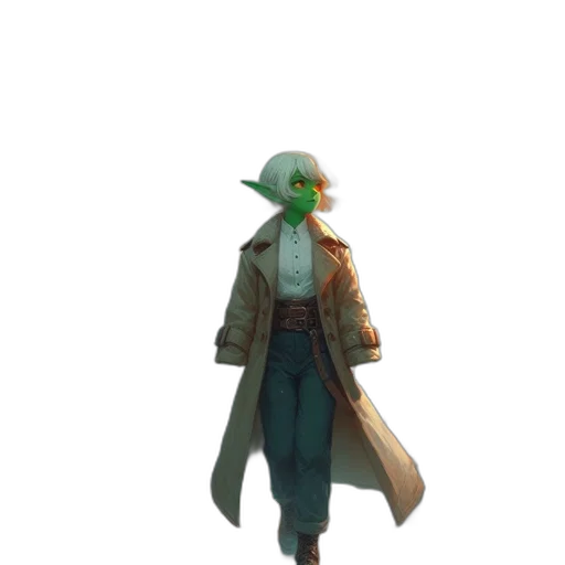 jacket, staff, hat, weapon transparent PNG cut-out