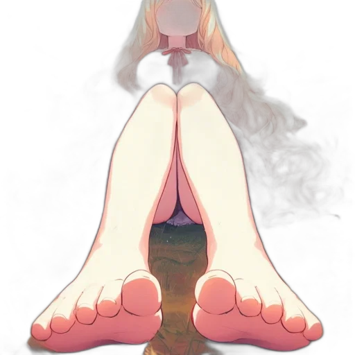 dress, creature, staff, mask transparent PNG cut-out
