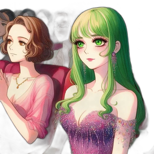 dress, pixel art, anime, concept art transparent PNG cut-out
