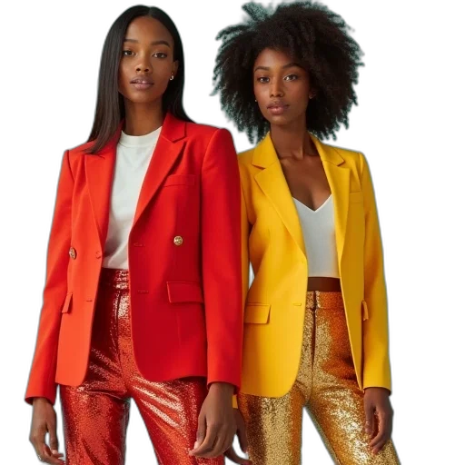 jacket, red, golden, neon transparent PNG cut-out