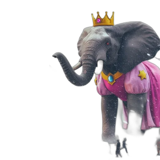 crown, animal, creature, dress transparent PNG cut-out