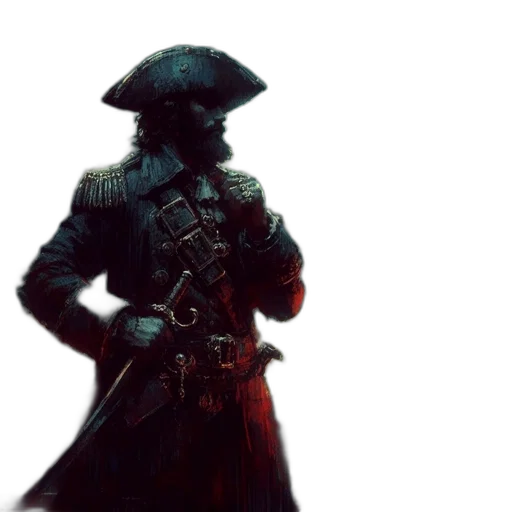 hat, jacket, sword, staff transparent PNG cut-out