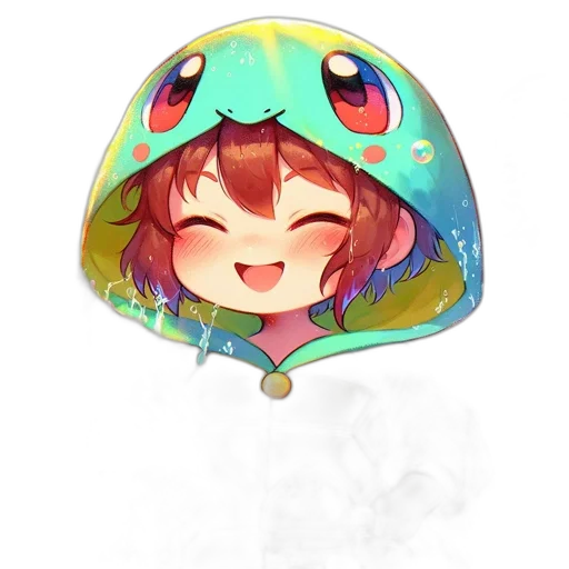 hat, umbrella, staff, mask transparent PNG cut-out