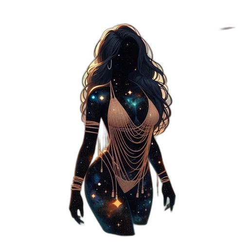 dress, jewelry, mask, staff transparent PNG cut-out