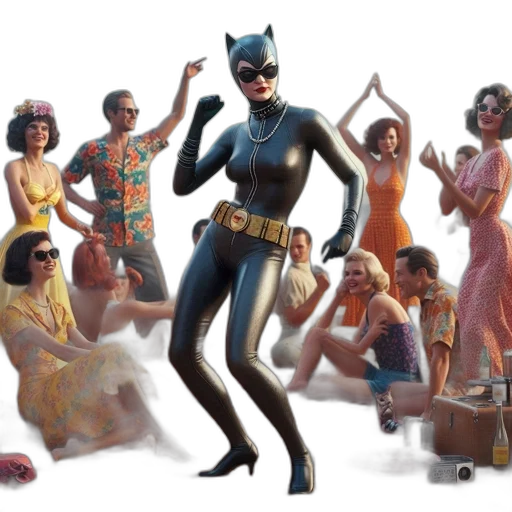 concept art, comic book art, beach, scene transparent PNG cut-out