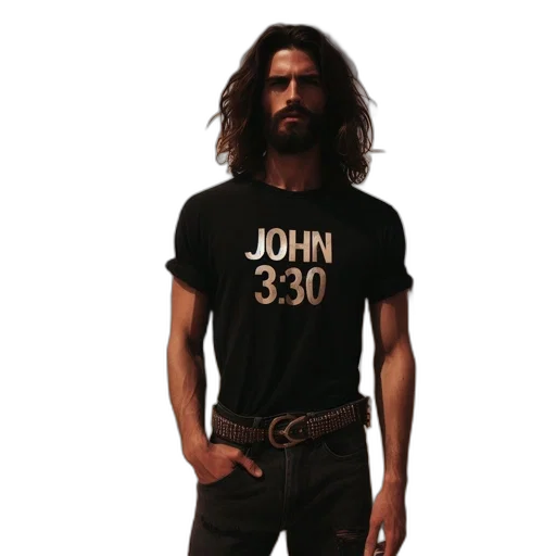 man, wearing, john, shirt transparent PNG cut-out