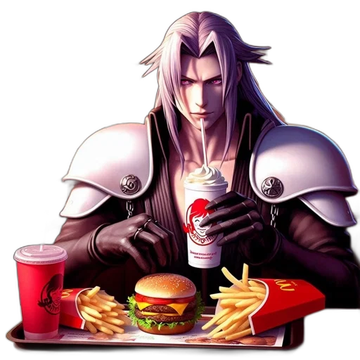 food, robot, animal, vaporwave transparent PNG cut-out