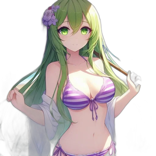 dress, staff, flower, weapon transparent PNG cut-out