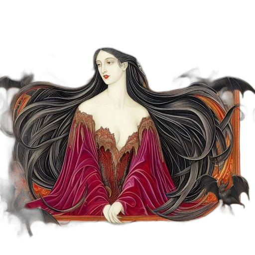 dress, crown, jewelry, fantasy art transparent PNG cut-out
