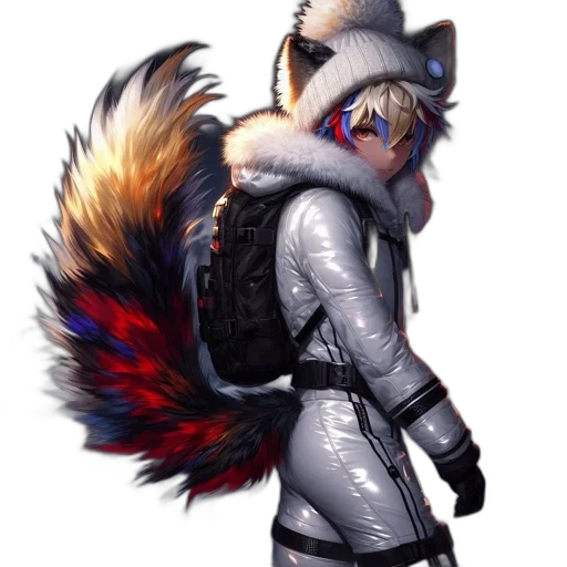 jacket, staff, mask, animal transparent PNG cut-out