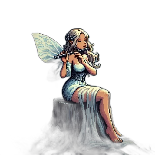 dress, concept art, fantasy art, pixel art transparent PNG cut-out