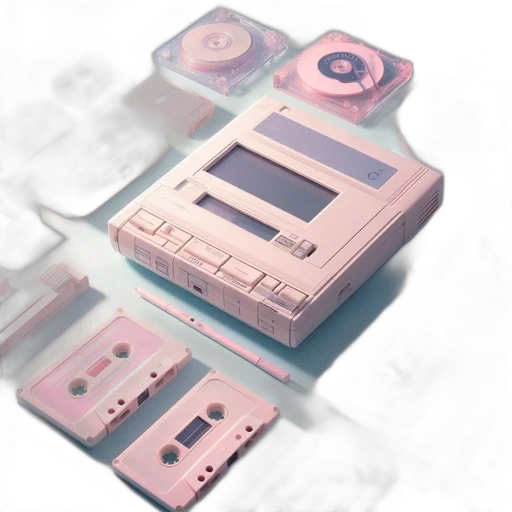vaporwave, 3d render, concept art, cyberpunk transparent PNG cut-out