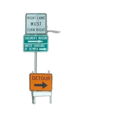 3d render, concept art, detour, signs transparent PNG cut-out